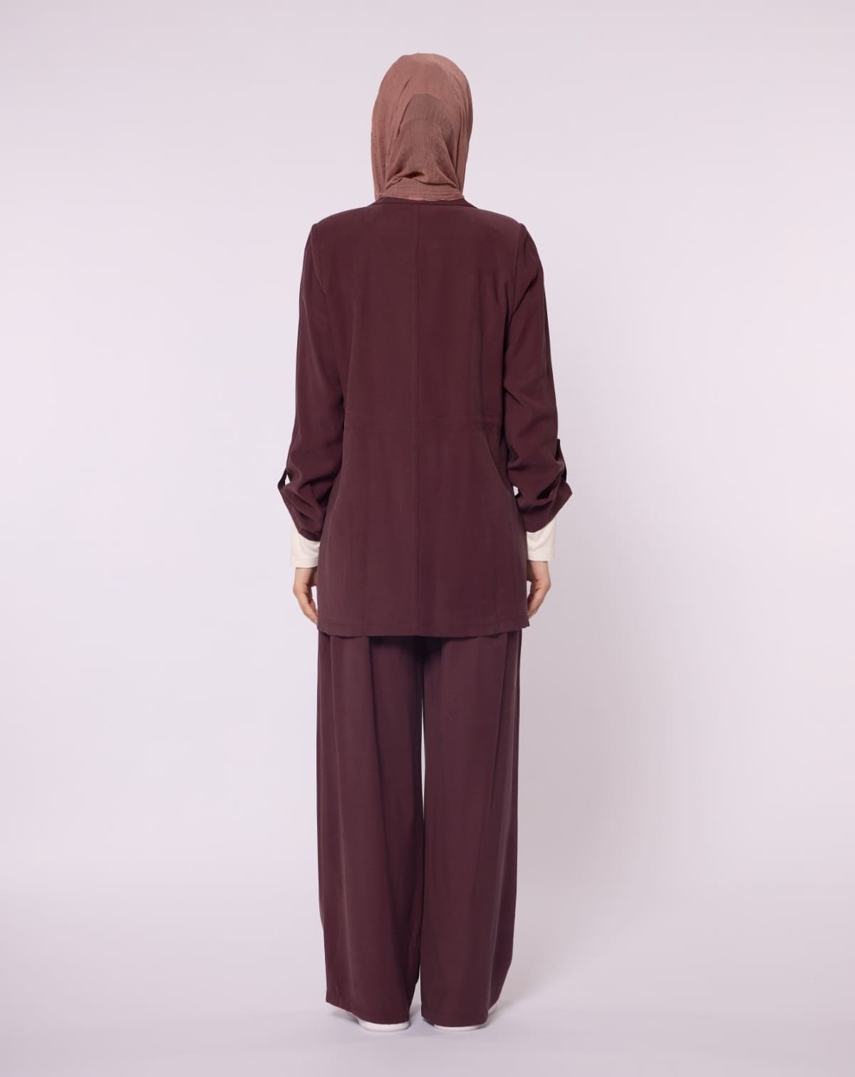Wide V Neck Long Pants Two Piece Set