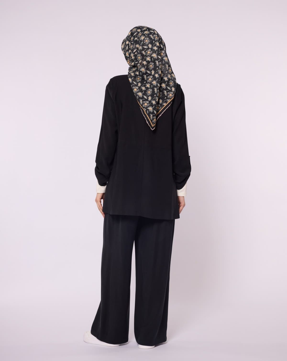 Wide V Neck Long Pants Two Piece Set