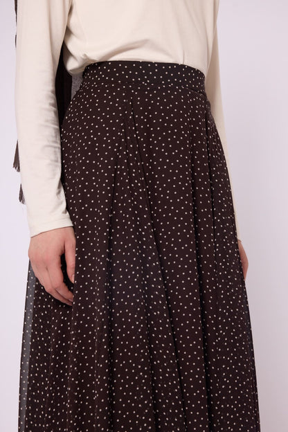 Lined Chiffon Skirt with Paisley Pattern