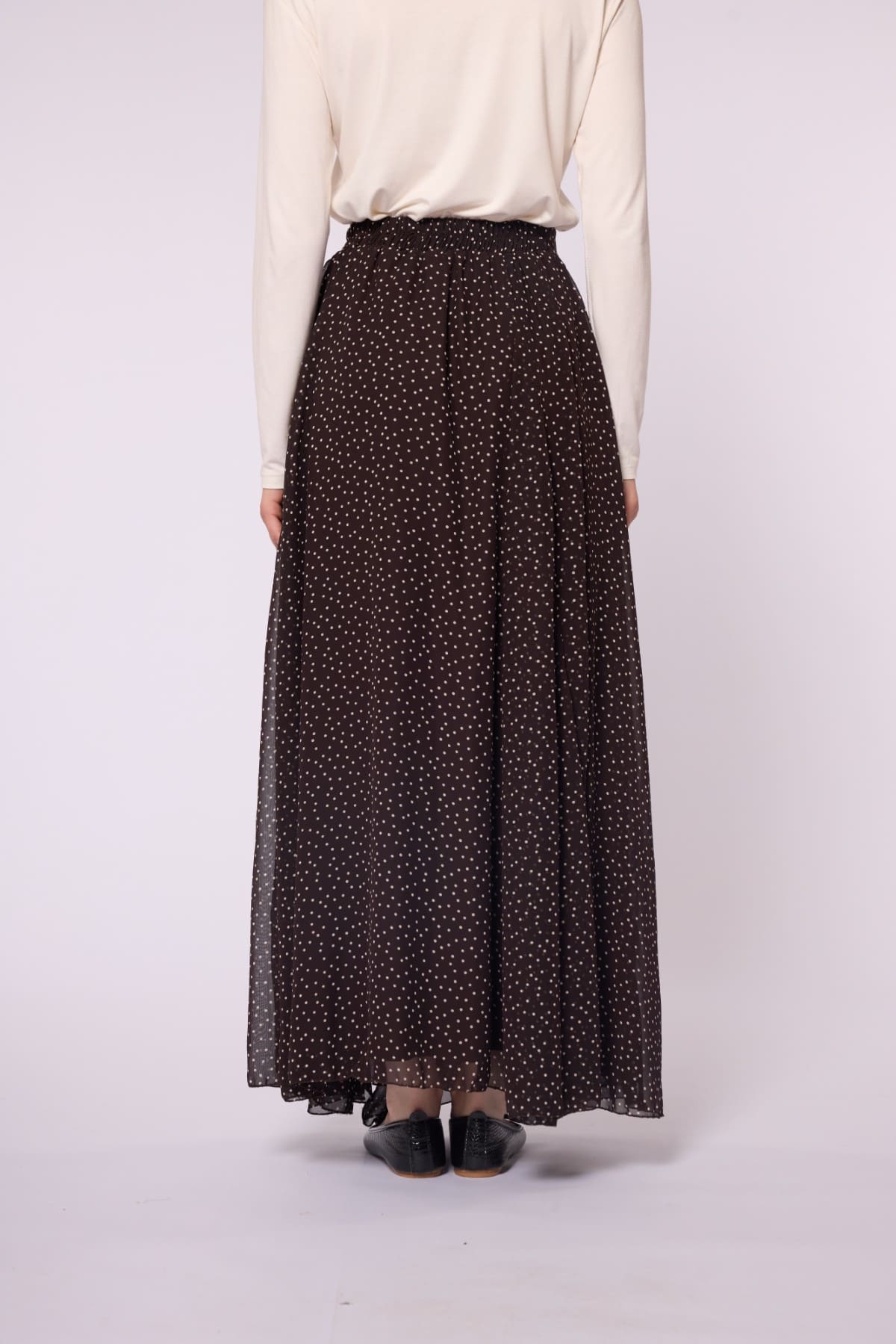 Lined Chiffon Skirt with Paisley Pattern