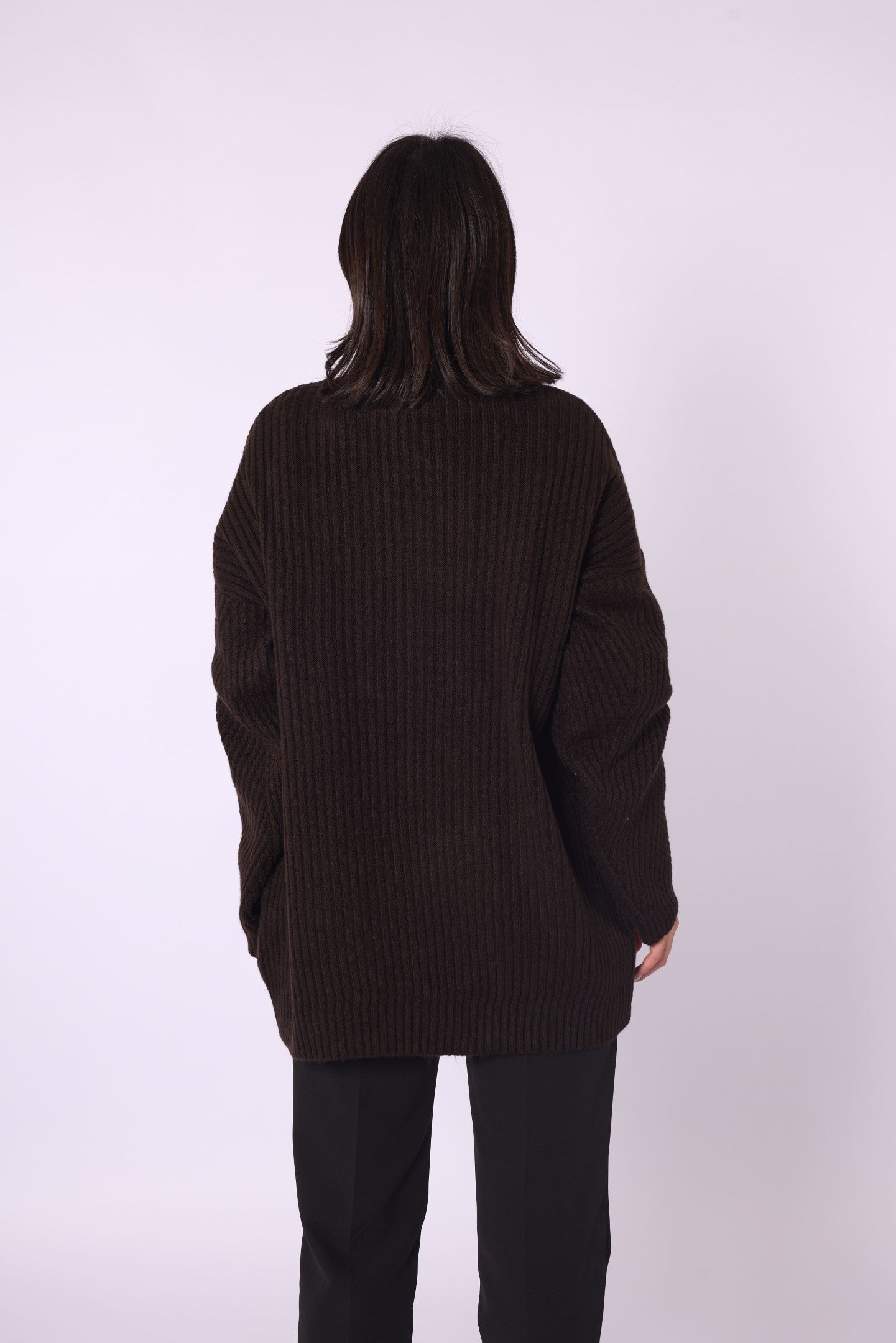 Striped Detail Relaxed Fit Long Knit Tunic