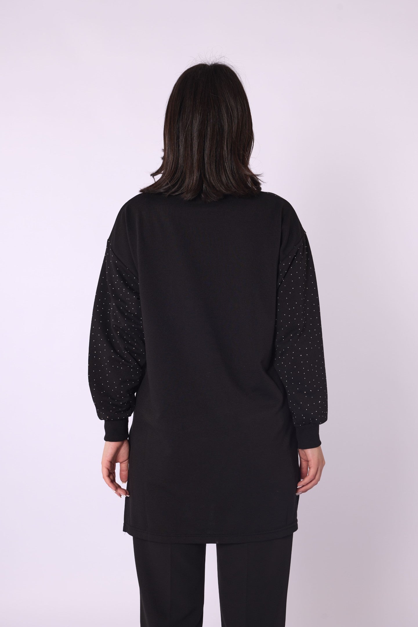 Slit Detail Stone Embellished Tunic