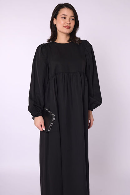 Ruched Detail Pocketed Long Women’s Dress