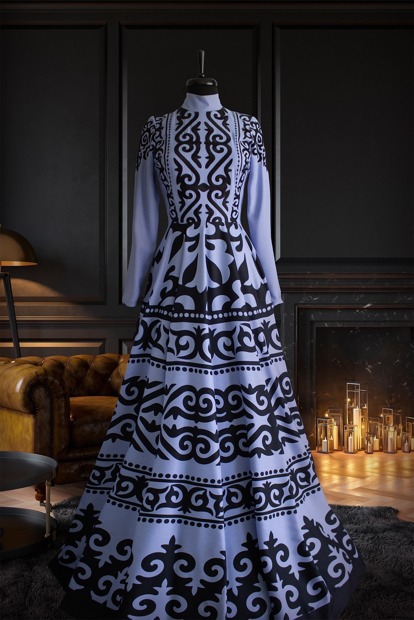 Aynoor Dress Blue