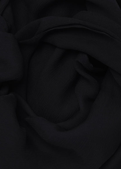 Black Chiffon Silk Hijab