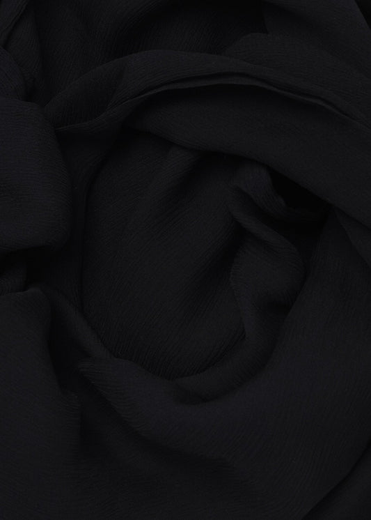 Black Chiffon Silk Hijab