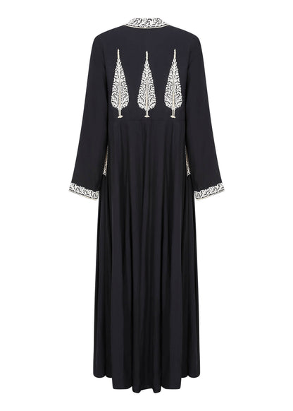 Cypress Open Abaya Black