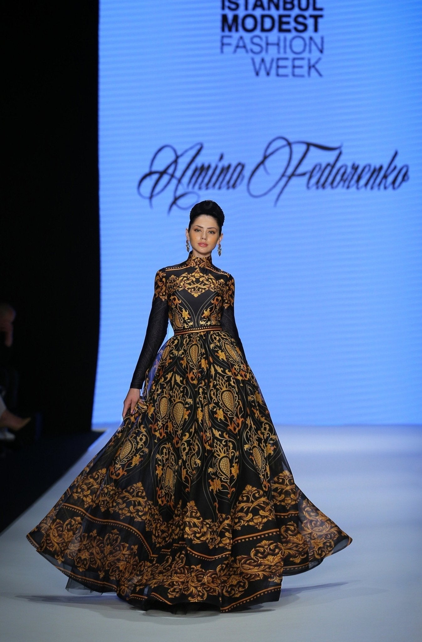 Golden Orchid Chiffon Dress