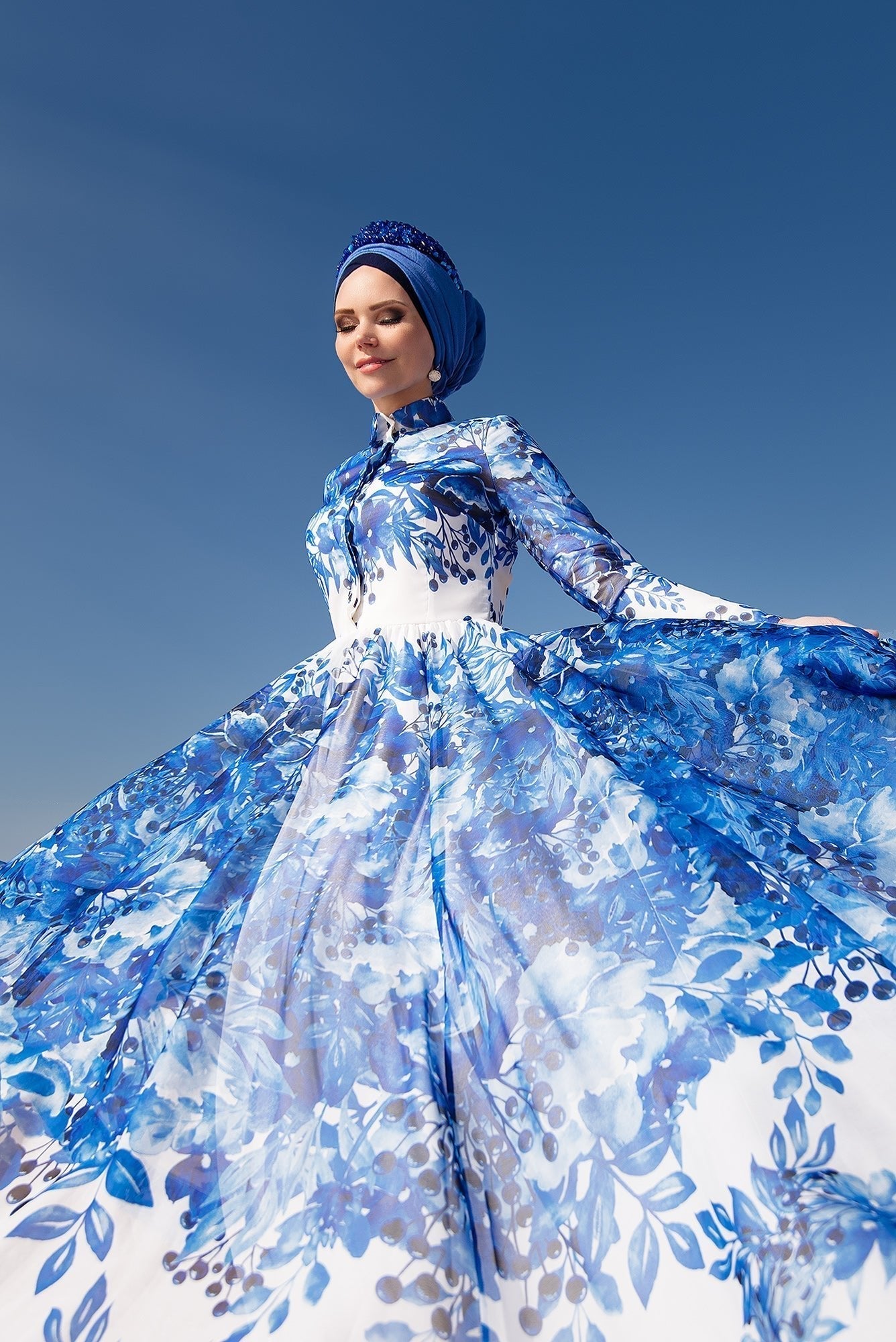 Iceberry Royal Blue Chiffon Dress