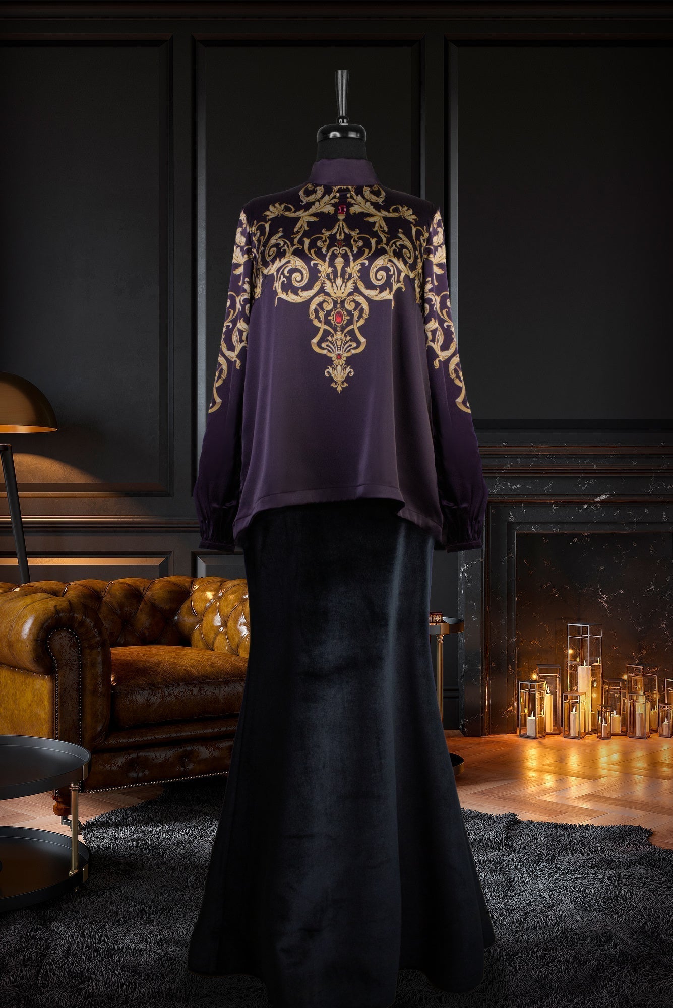 MAJESTY BLOUSE MARSALA