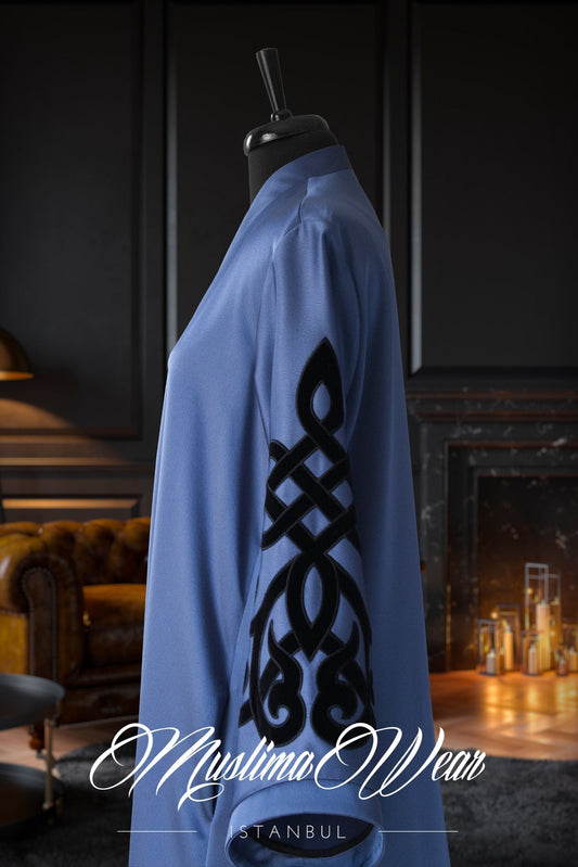 Muslima Silver Blue Abaya