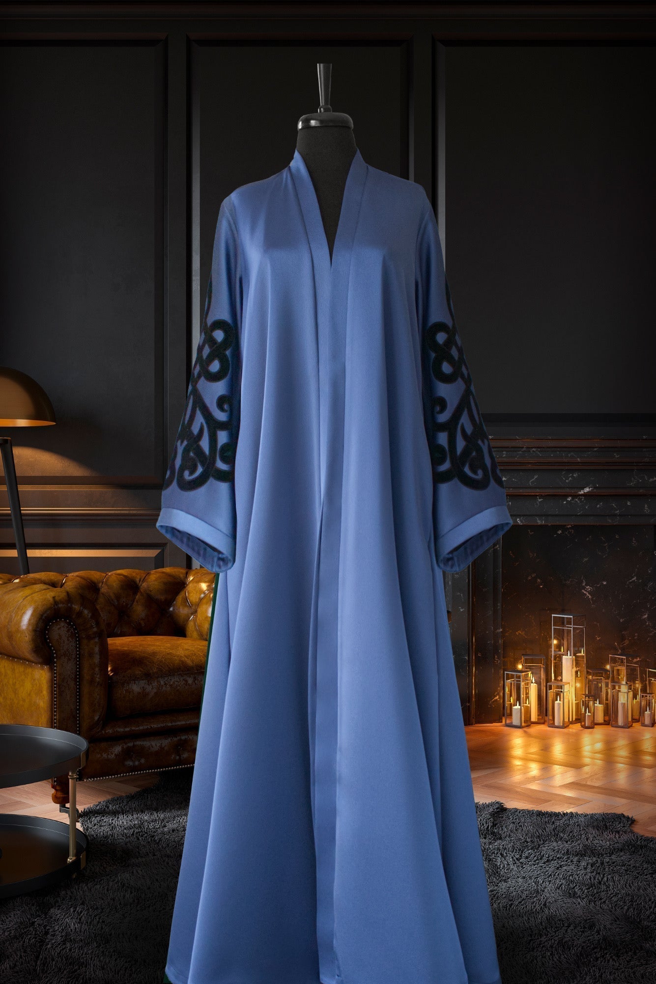 Muslima Silver Blue Abaya