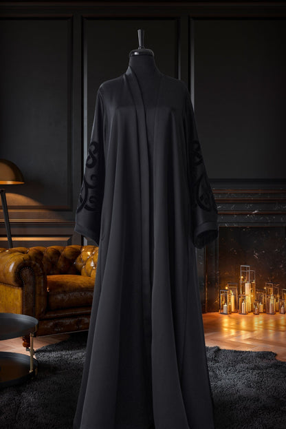 Muslima Trendy Black Abaya