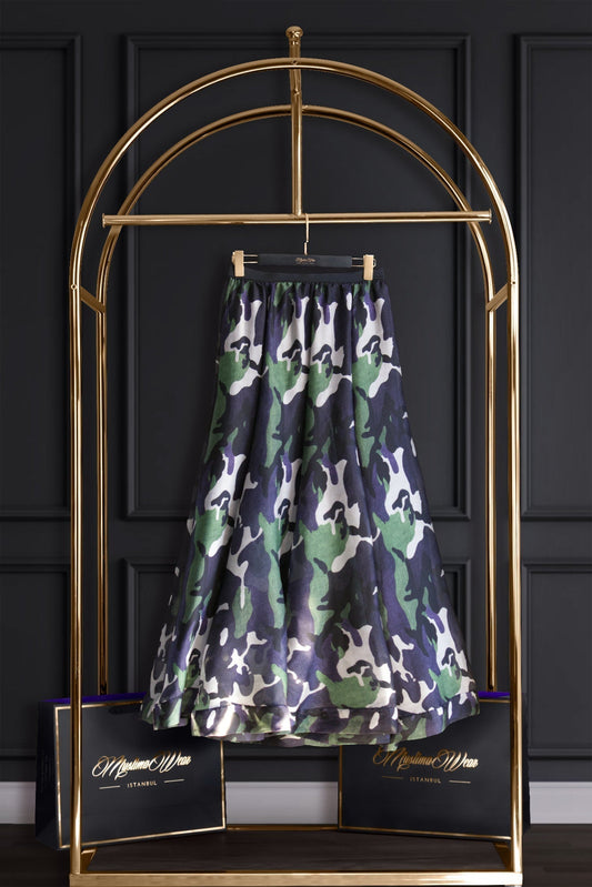 Muslima Wear Military chiffon Skirt