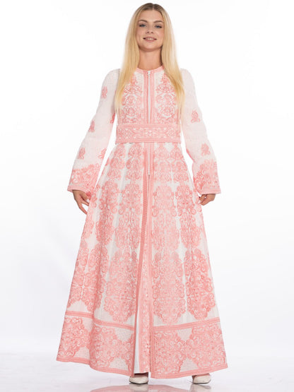 A Cream-Colored Embroidered Caftan