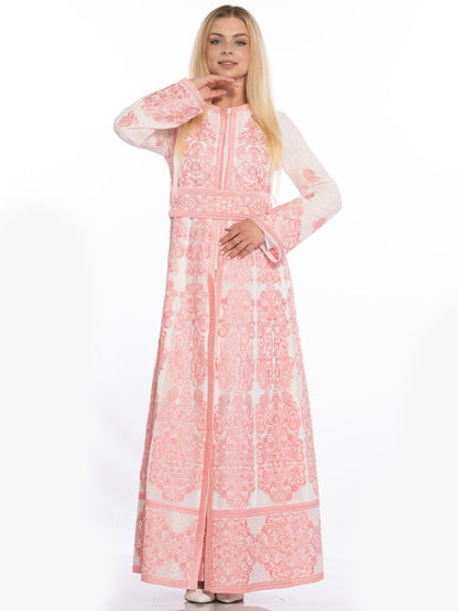 A Cream-Colored Embroidered Caftan