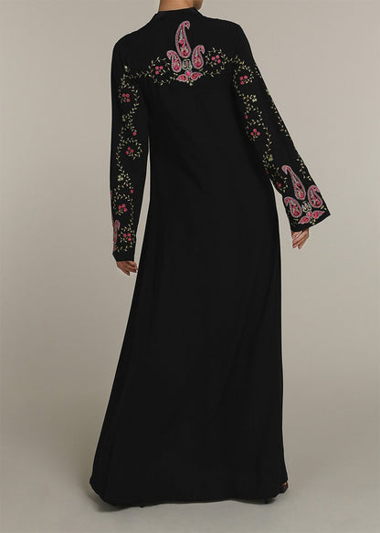Pink Paisley Abaya