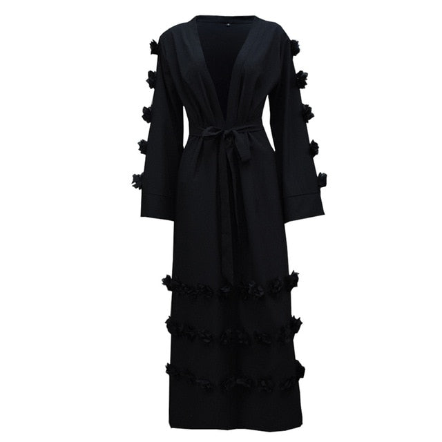 Pom-Pom Flower Abaya
