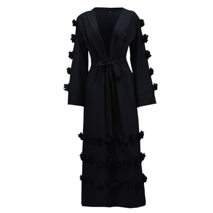 Pom-Pom Flower Abaya