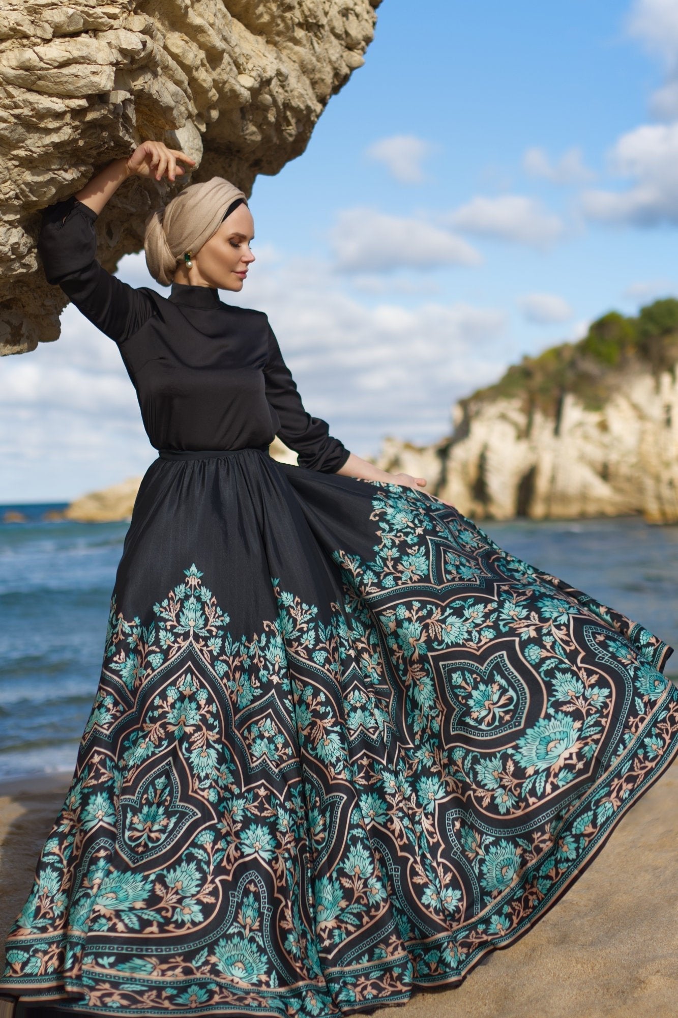 Rayana twill skirt