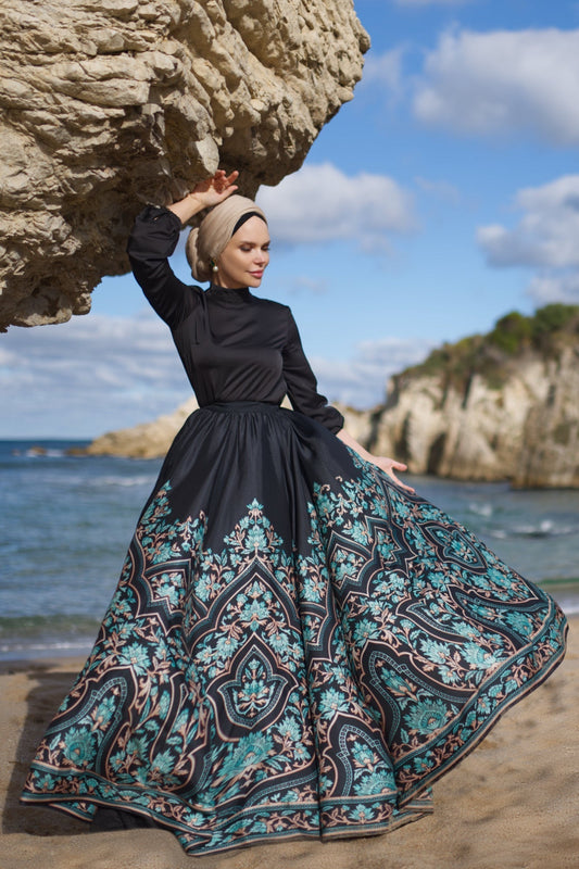 Rayana twill skirt