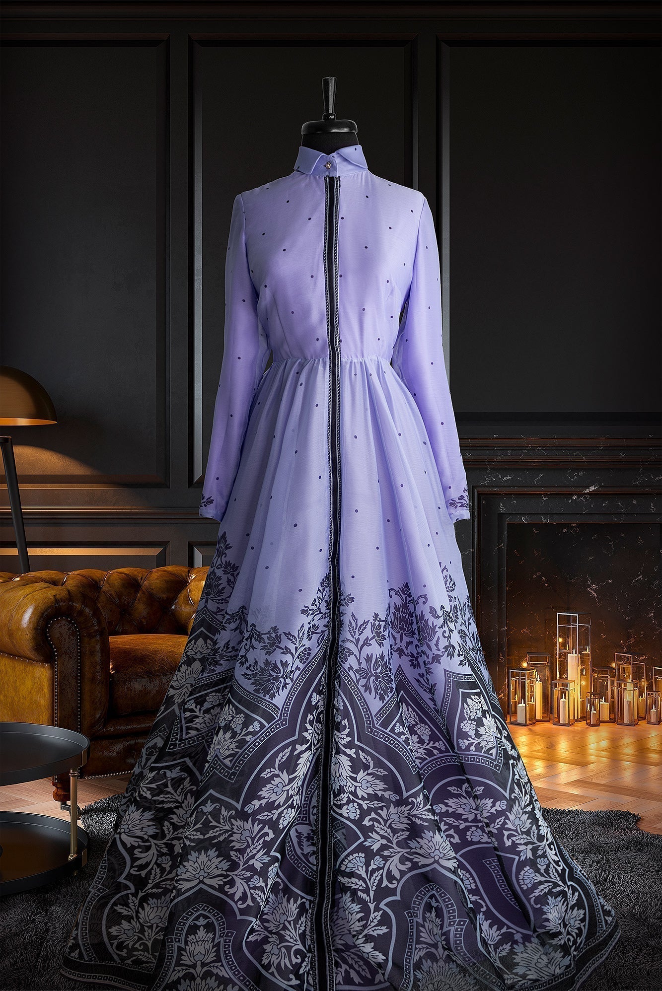 Rayyana Blue Chiffon Dress