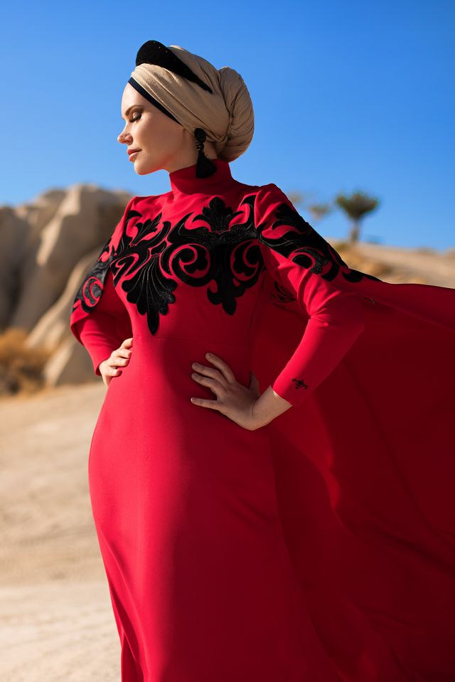 Red Cape Dress
