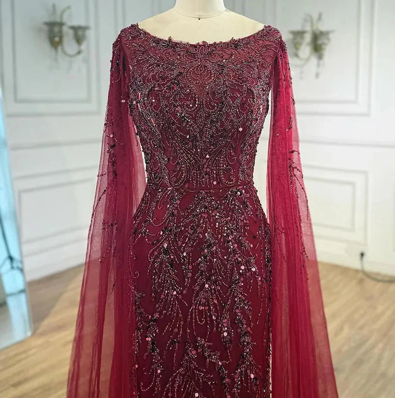Aamira Embellished Cape Gown