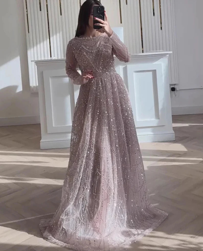 Aarya Beaded Flare Gown