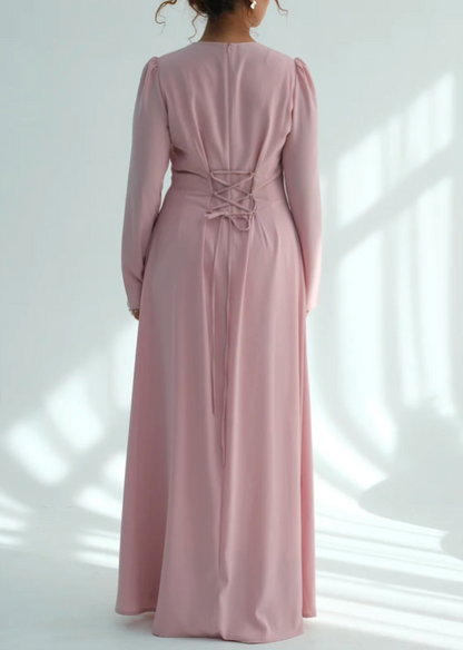 Zaibah Beaded Cape Dress