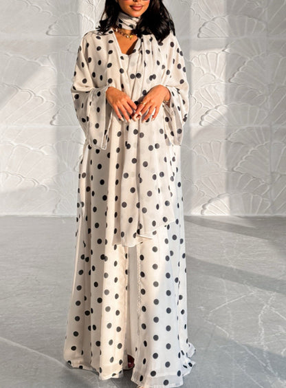 Reeah Polkadot Abaya Set