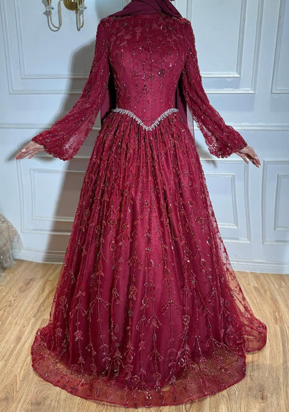 Zariya Gown With Crystal Chain