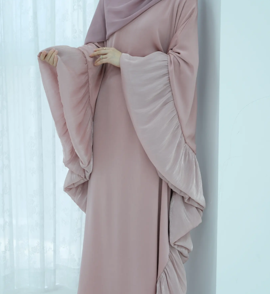 Amiha Frill Butterlfy Abaya- SOLD OUT