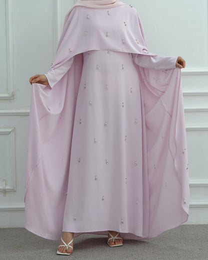 Minhal Beaded Cape Dress