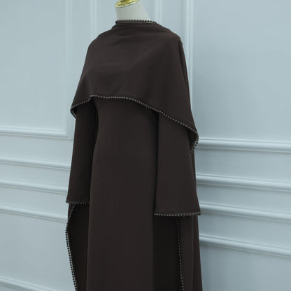 Yazira Pearl Cape Dress