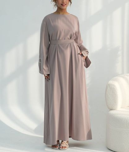 Sumara Bow Embroidery Abaya