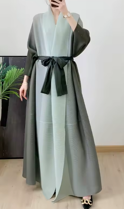 Azuri Two Toned Pleated Abaya