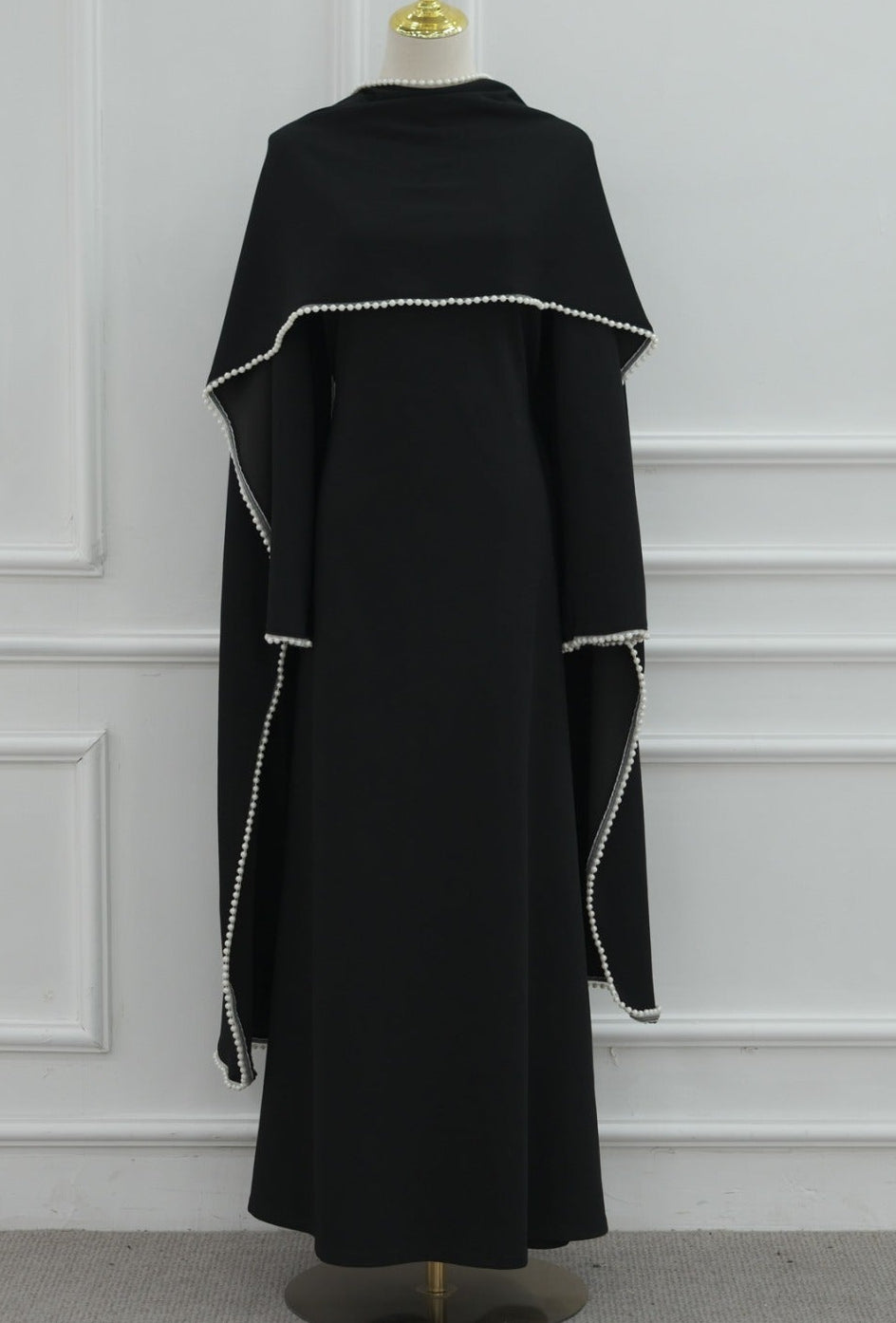 Yazira Pearl Cape Dress