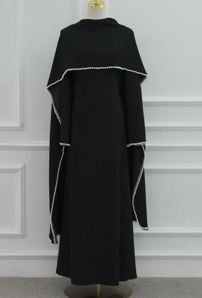 Yazira Pearl Cape Dress
