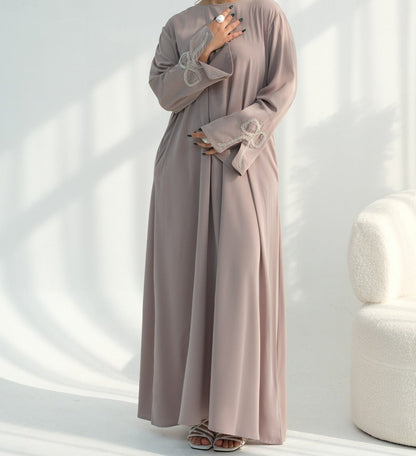 Sumara Bow Embroidery Abaya