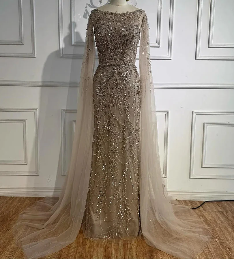 Aamira Embellished Cape Gown