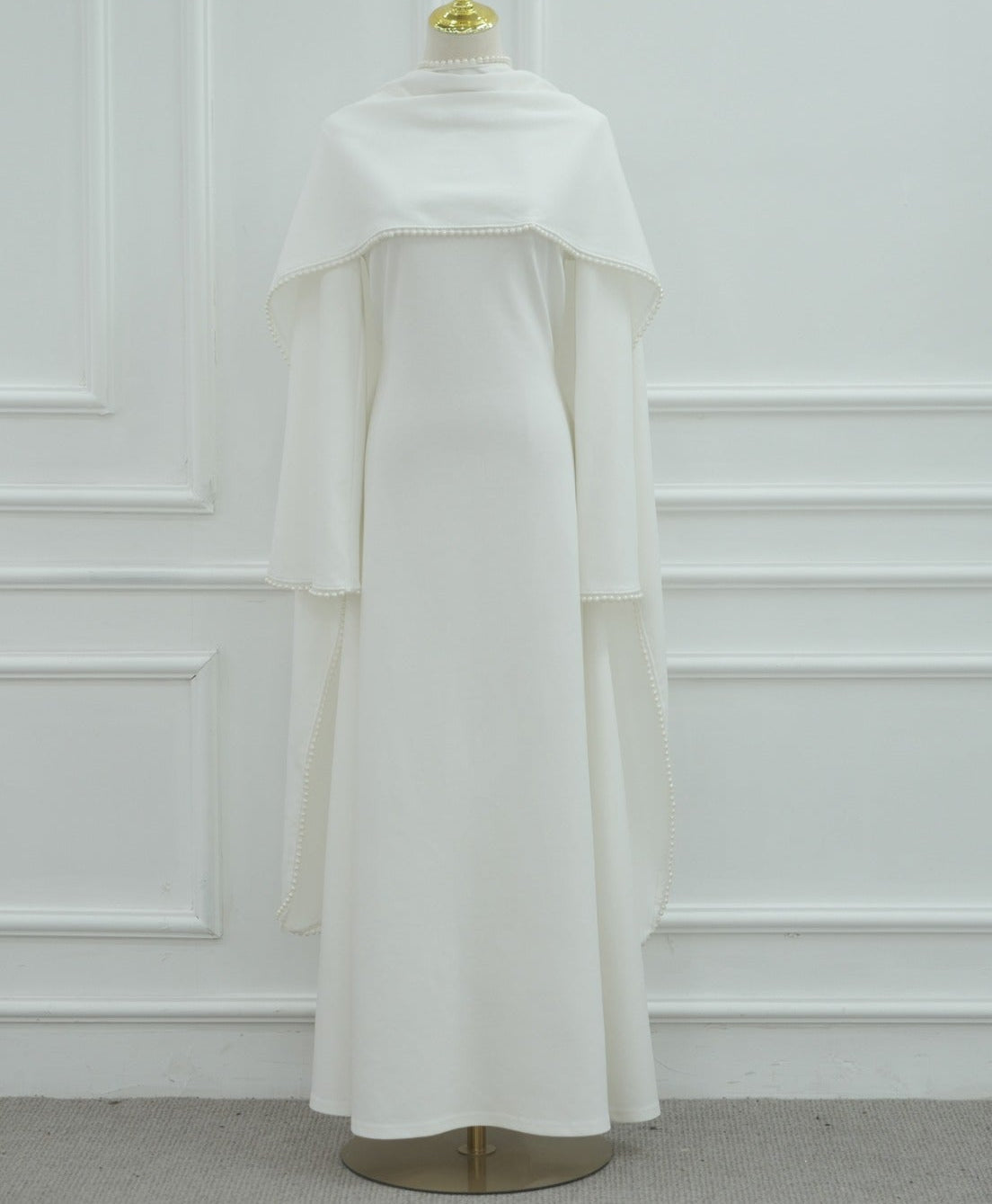 Yazira Pearl Cape Dress