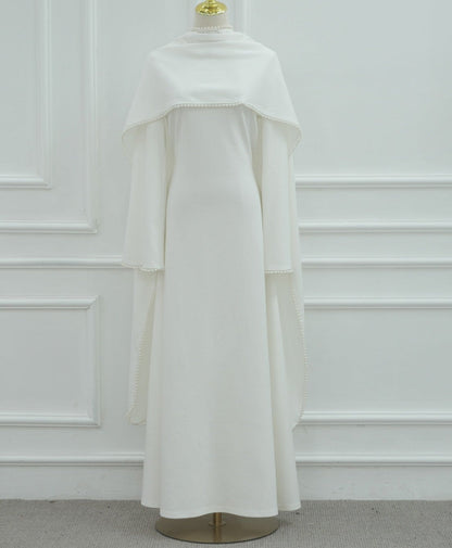 Yazira Pearl Cape Dress