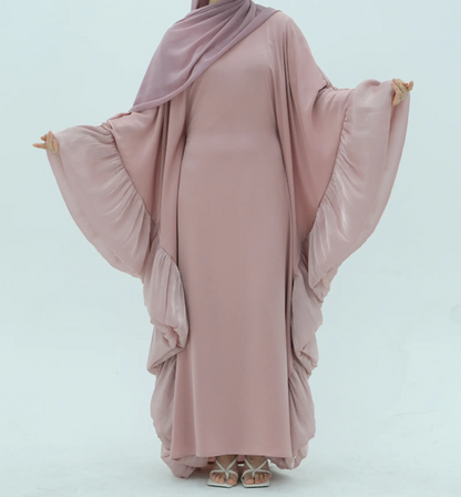 Amiha Frill Butterlfy Abaya- SOLD OUT