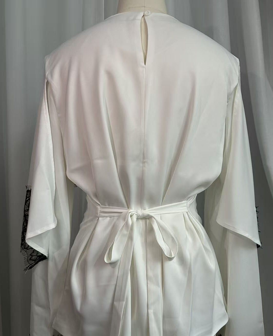 Rayna-Satin Lace Top