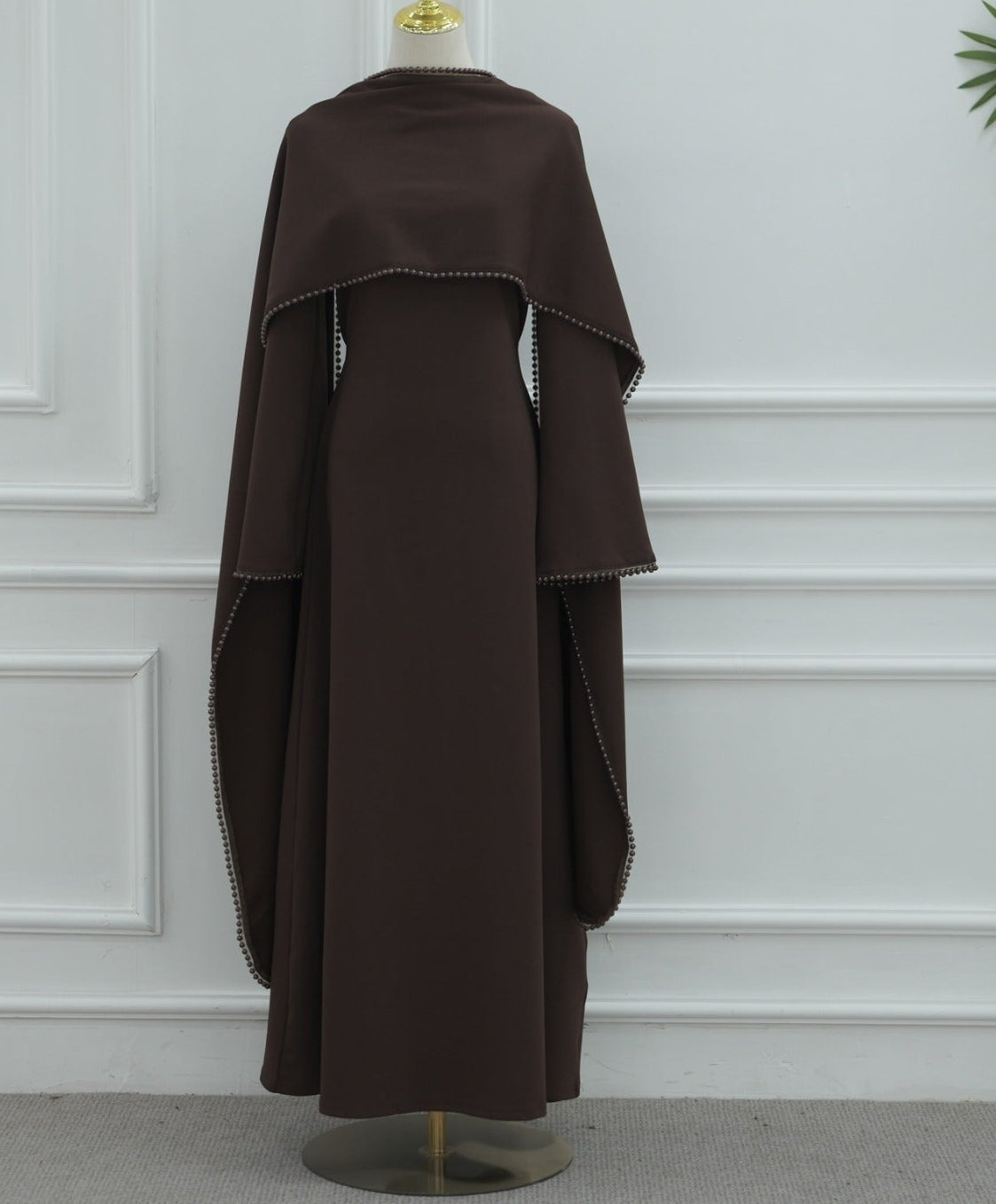 Yazira Pearl Cape Dress
