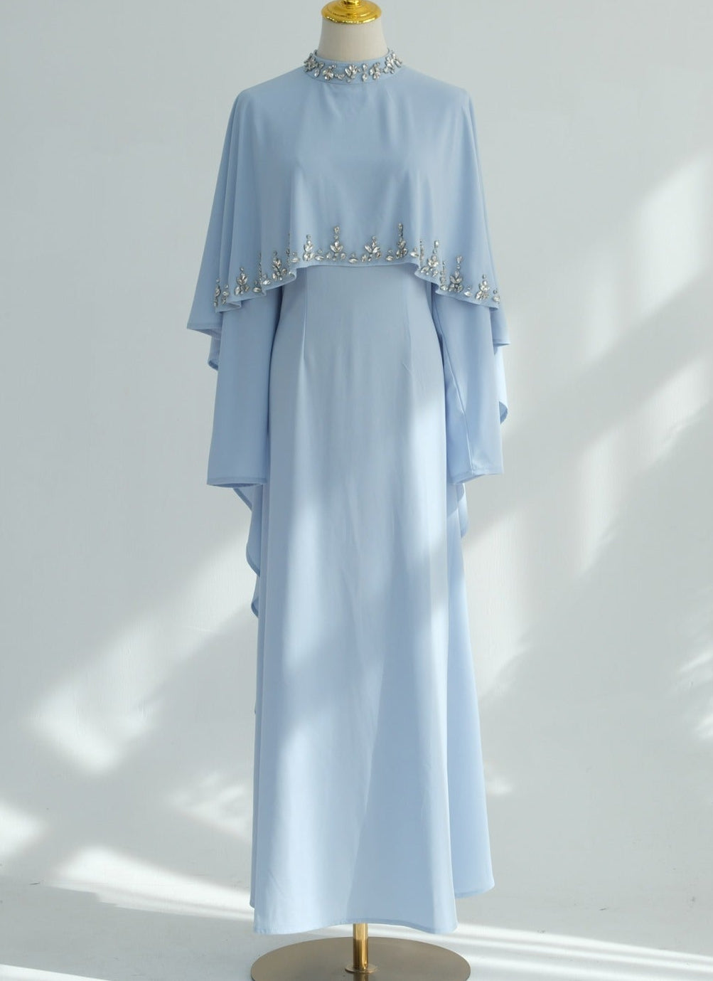 Zaibah Beaded Cape Dress