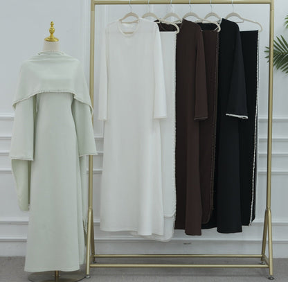 Yazira Pearl Cape Dress