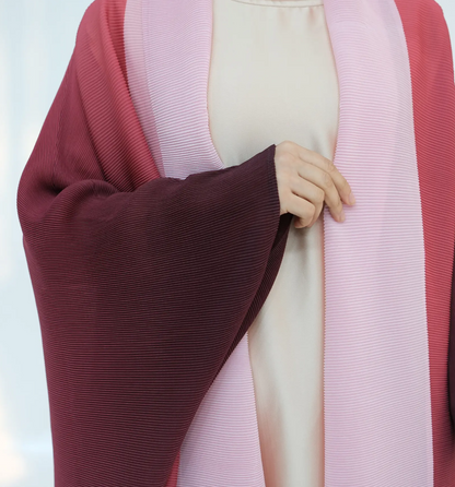 Azuri Two Toned Pleated Abaya