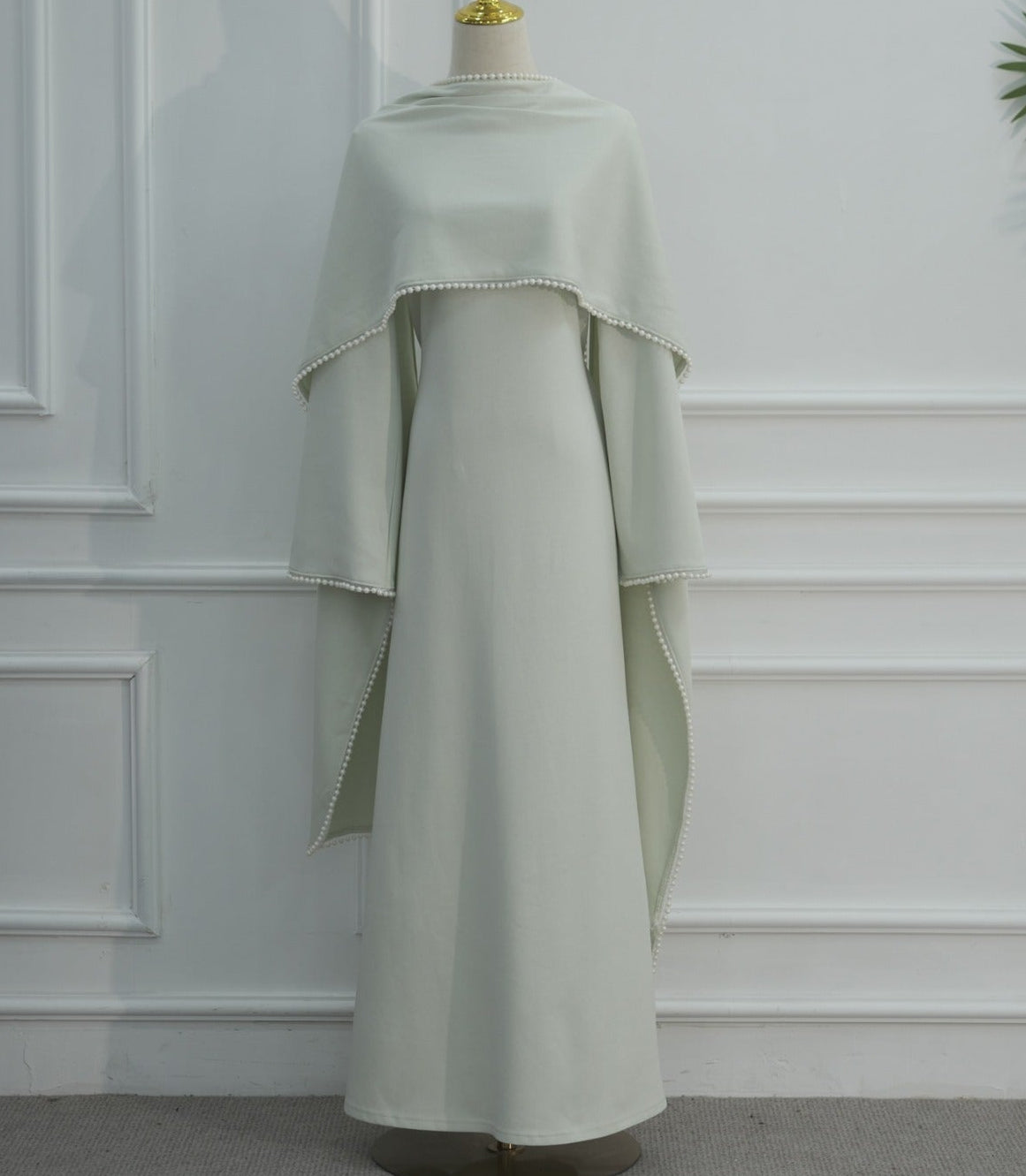Yazira Pearl Cape Dress
